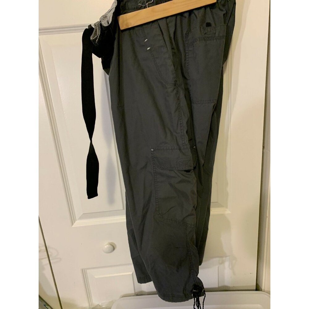 Vtg Angelo Litrico C&A men casual pants Capri‎ Mens Sz XL Gray W Belt Cargo Rare